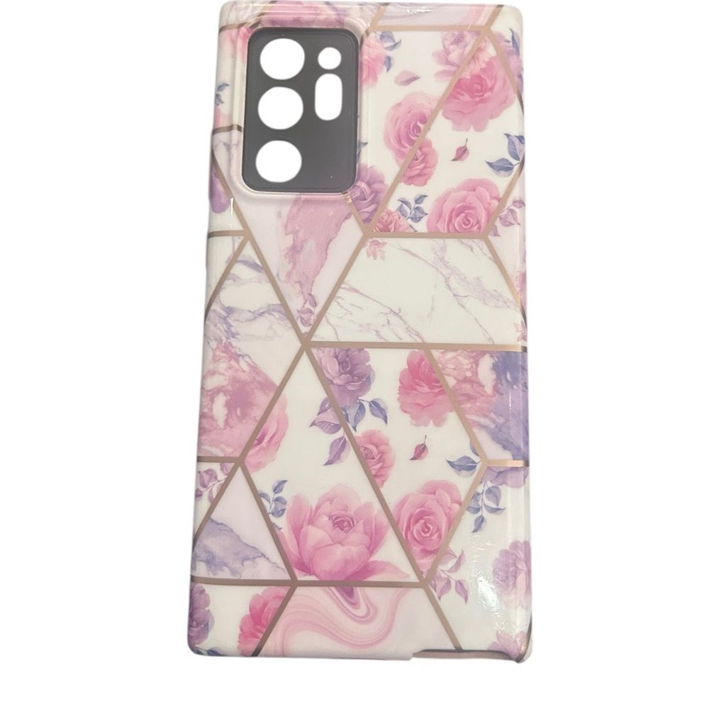 Floral Geometric Note 20 Ultra Phone Case - Pink and Purple
